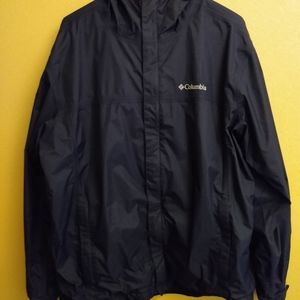 Rain Jacket - Large - Dark Blue and Grey